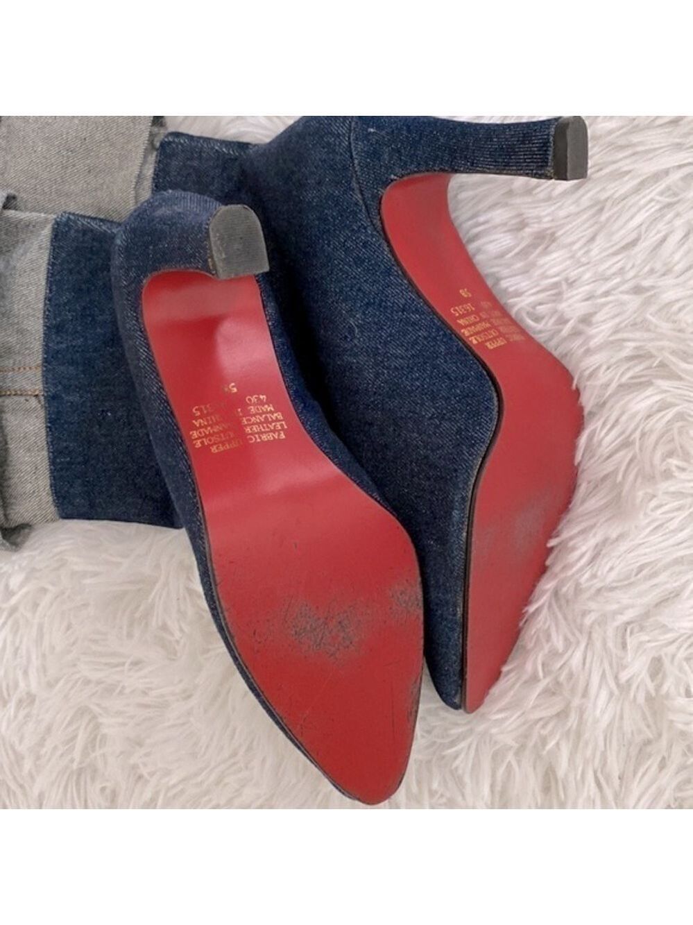 Super cute above ankle denim fold over boots - Picture 5 of 8